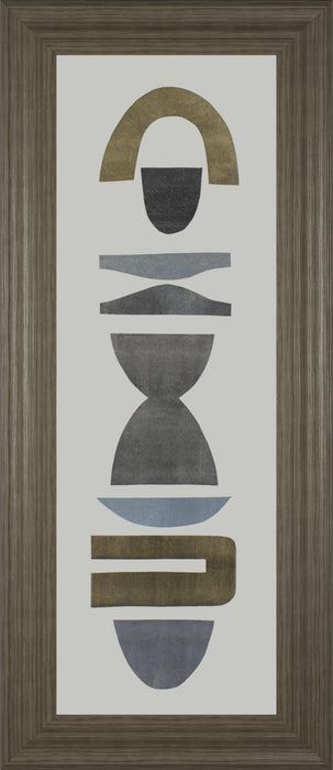 18x42 Neutral Totems VI By Rob Delamater - Dark Gray