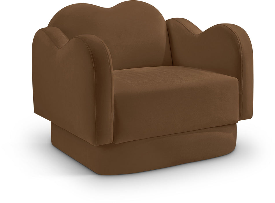Bloom - Velvet Chair - Saddle