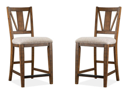 Bay Creek - Counter Chair With Upholstered Seat (Set of 2) - Toasted Nutmeg - Albert's Furniture (Wayne, MI)