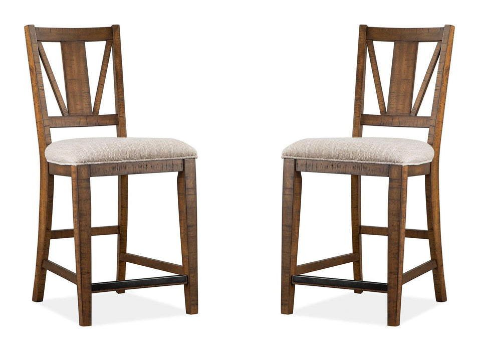 Bay Creek - Counter Chair With Upholstered Seat (Set of 2) - Toasted Nutmeg - Albert's Furniture (Wayne, MI)