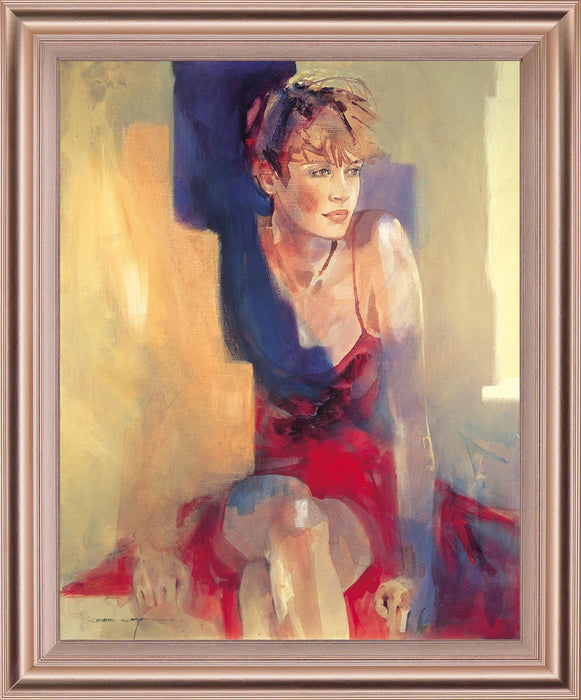 Crimson Reflection - 28" x 34" Framed Wall Art - Beige - Albert's Furniture (Wayne, MI)