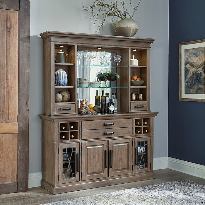 Sundance Dining - Buffet and Bar Display Hutch - Sandstone