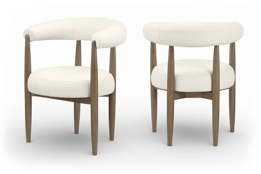 Sable - Vegan Leather Upholstered Dining Chair (Set of 2) - Brown Base