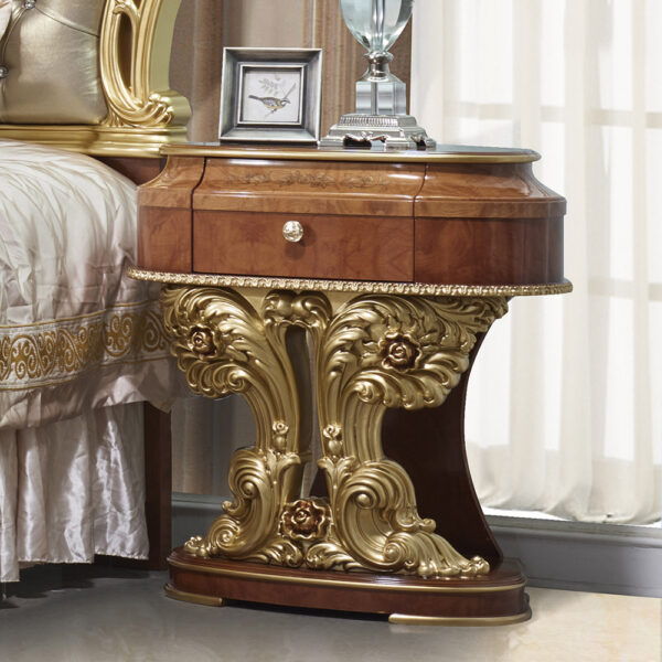 HD-9090 - Nightstand - Cedar Red With Gold Highlight