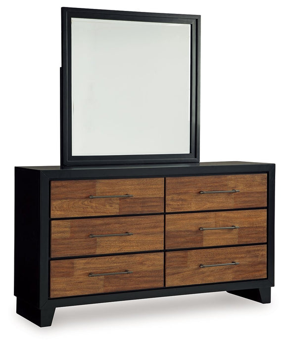 Kraeburn - Brown / Black - Dresser And Mirror