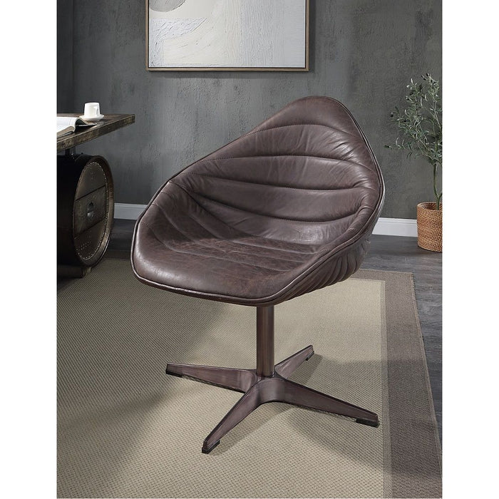 Pipino - Accent Chair With Swivel - Antique Ebony