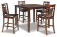 Bennox - DRM Counter Table Set (Set of 5) - Brown - Albert's Furniture (Wayne, MI)