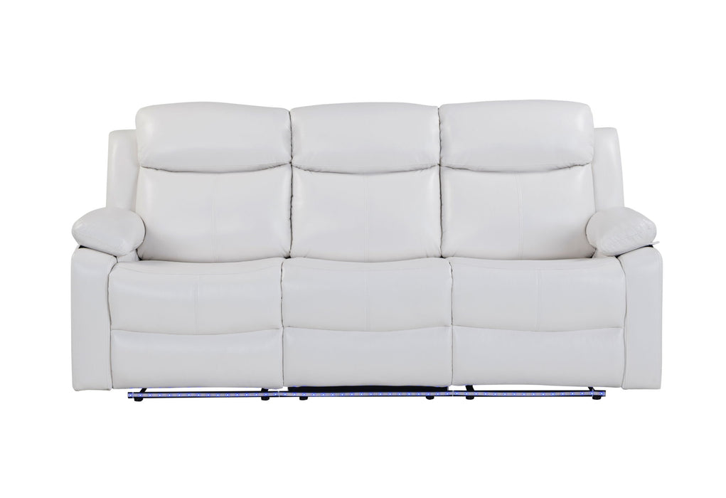 U6026 - Reclining Sofa With LED - White