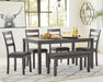 Bridson - RECT DRM Table Set (Set of 6) - Gray - Albert's Furniture (Wayne, MI)