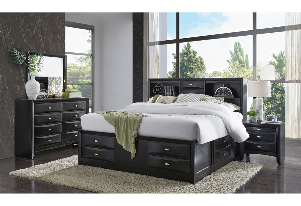 Linda - 5 Piece Queen Bedroom Set - Black - Albert's Furniture (Wayne, MI)