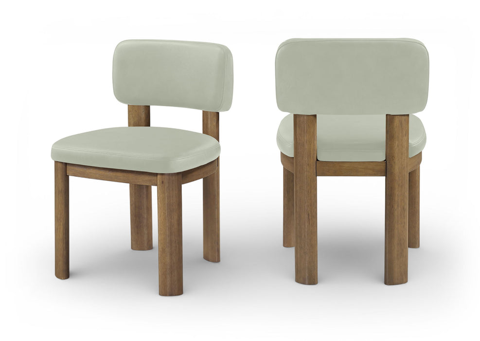 Paloma - Vegan Leather Upholstered Dining Chair (Set of 2) - Brown Frame
