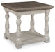 Havalance - Rectangular End Table - Gray / White - Albert's Furniture (Wayne, MI)