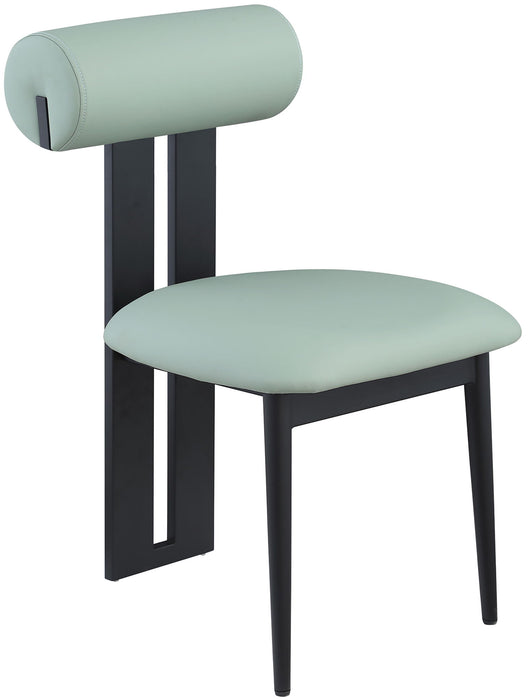 Dario - Faux Leather Dining Chair With Black Frame (Set of 2)