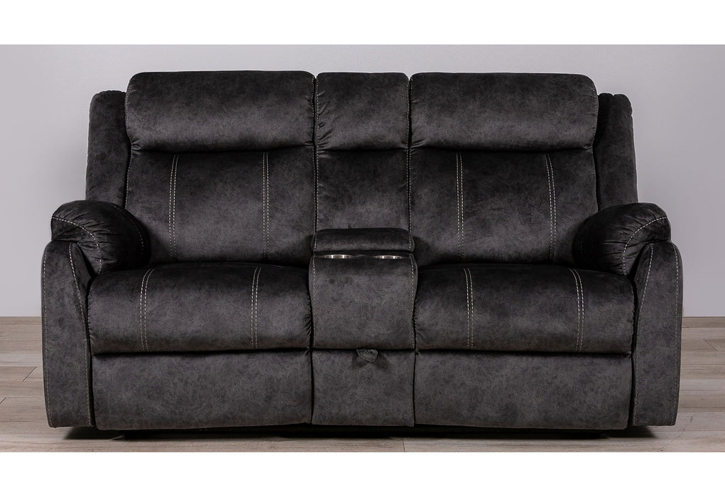 U7303 - Console Power Recliner Loveseat - Domino Granite