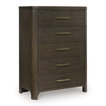 Radkin - Five Drawer Chest - Burnished Brown - Albert's Furniture (Wayne, MI)