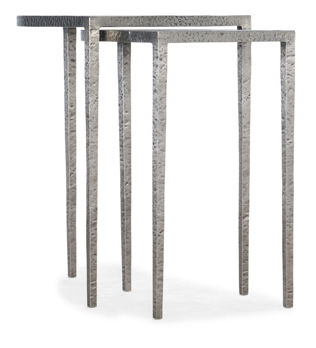 Chapman - Metal Nesting Tables - Pearl Silver