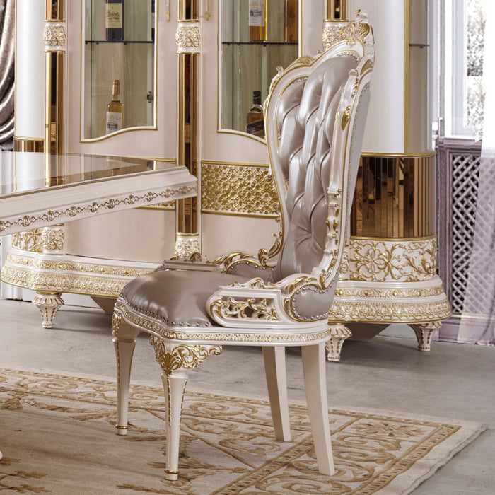 HD-9022 - Dining Chair - Pearl / Gold