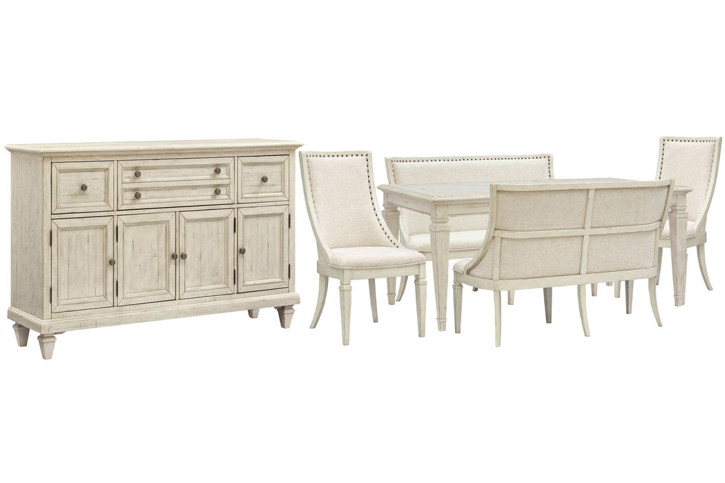 Newport - 6 Piece Extendable Rectangular Dining Table Set