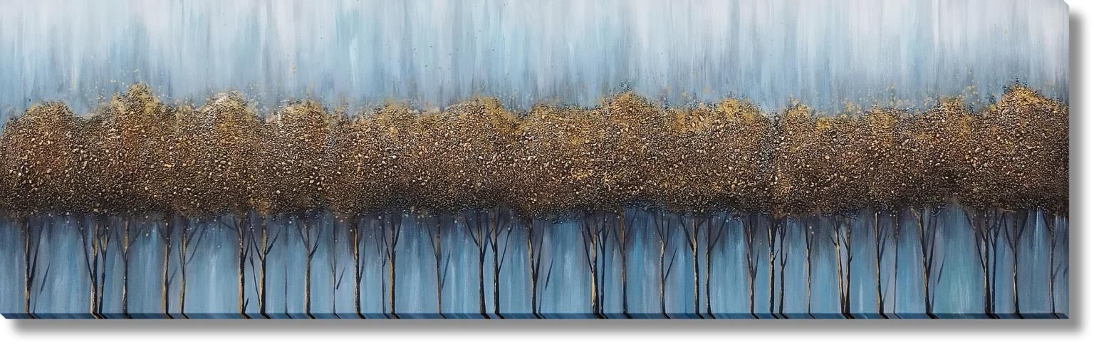 Amber Grove Mist - 20" x 71" Framed Wall Art - Blue - Albert's Furniture (Wayne, MI)