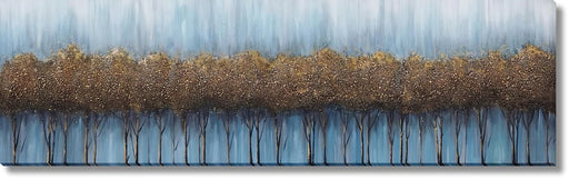 Amber Grove Mist - 20" x 71" Framed Wall Art - Blue - Albert's Furniture (Wayne, MI)