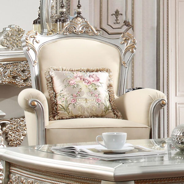 HD-91633 - Chair - Silver With Gold Highlight