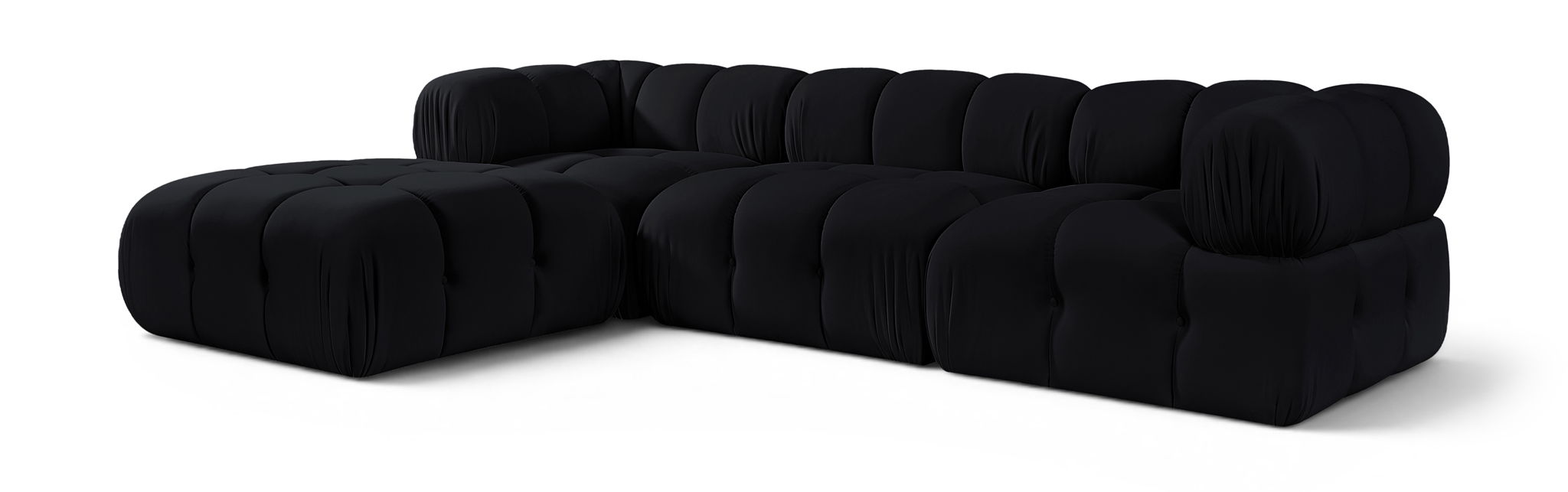 Orin - Velvet 4 Piece Modular Sectional With Chaise