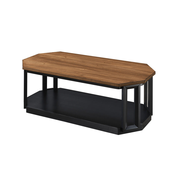 Decker - 3 Piece Occasional Set (1 Coffee & 2 End Tables) - Brown / Black - Albert's Furniture (Wayne, MI)