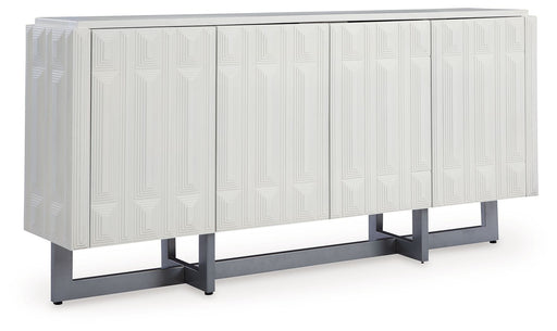 Ornawel - Accent Cabinet - Distressed White - Albert's Furniture (Wayne, MI)