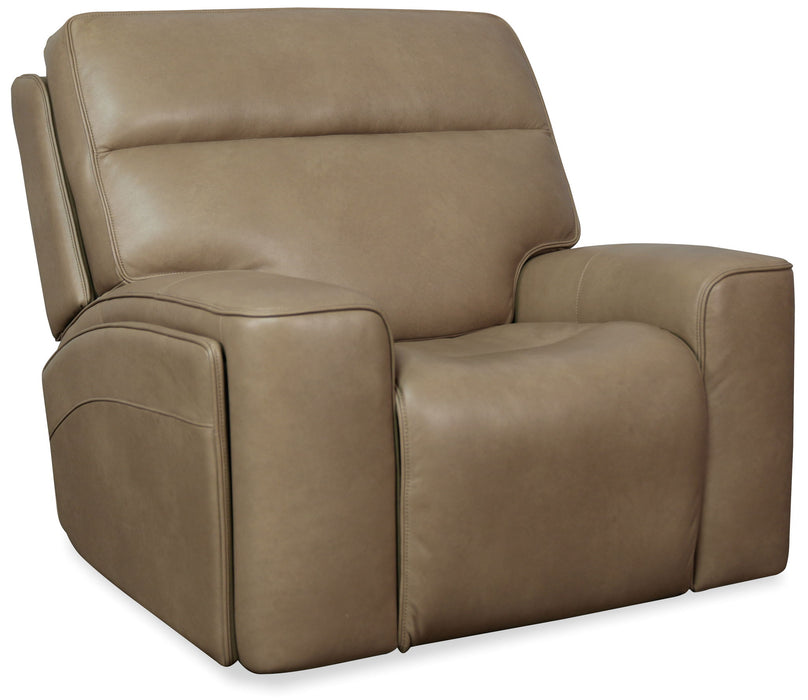 MS - Riverton Power Gliding Recliner With Power Headrest And Lumbar - Brown
