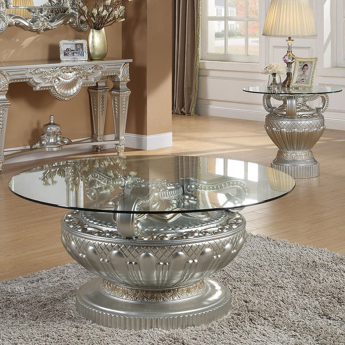 HD-8908S - 3 Piece Coffee Table Set - Silver