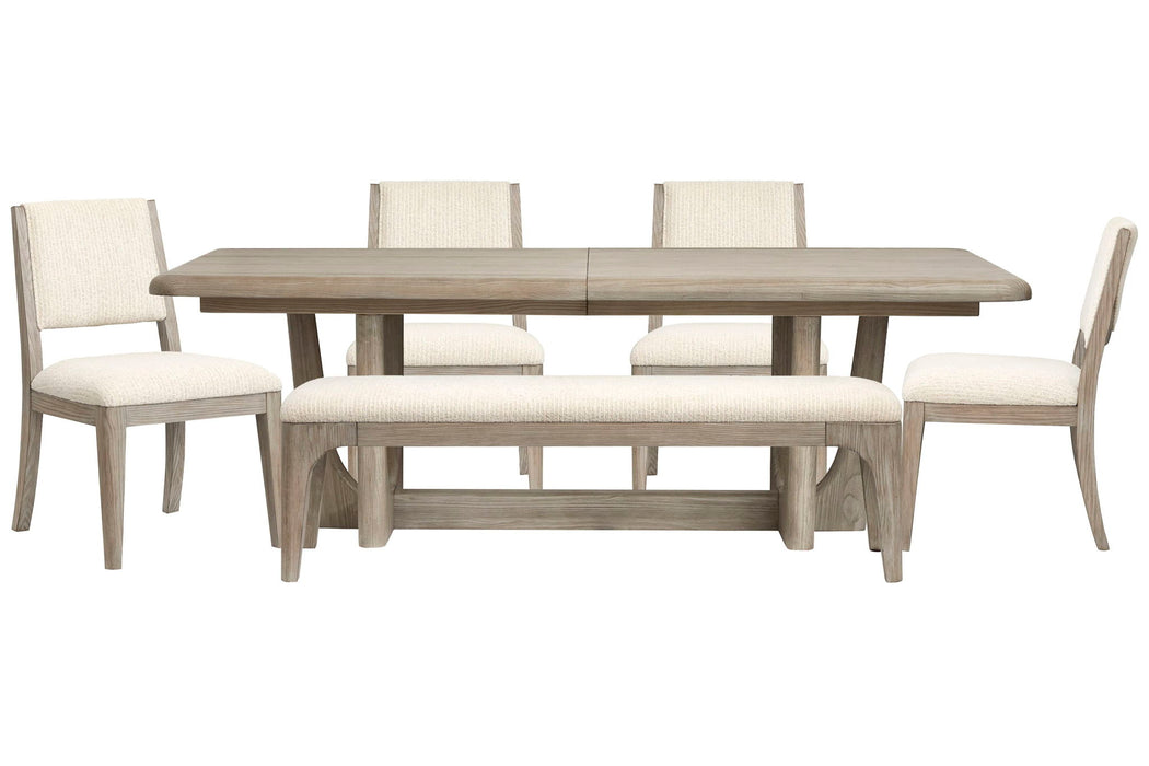 Braelyn - Extendable Trestle Dining Table Set