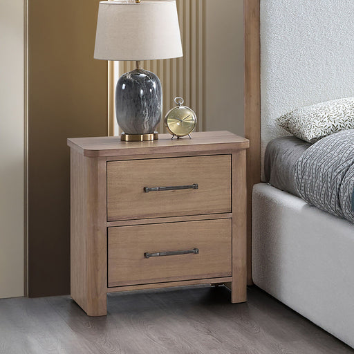 Anika - 2 Drawer Nightstand - Natural / Brown - Albert's Furniture (Wayne, MI)