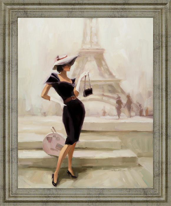 Chic Stroll - 28" x 34" Framed Wall Art - Beige - Albert's Furniture (Wayne, MI)