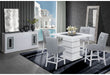 Monaco - 9 Piece Dining Room Set (Square Bar Table And 8 Bar Stools) - White - Albert's Furniture (Wayne, MI)