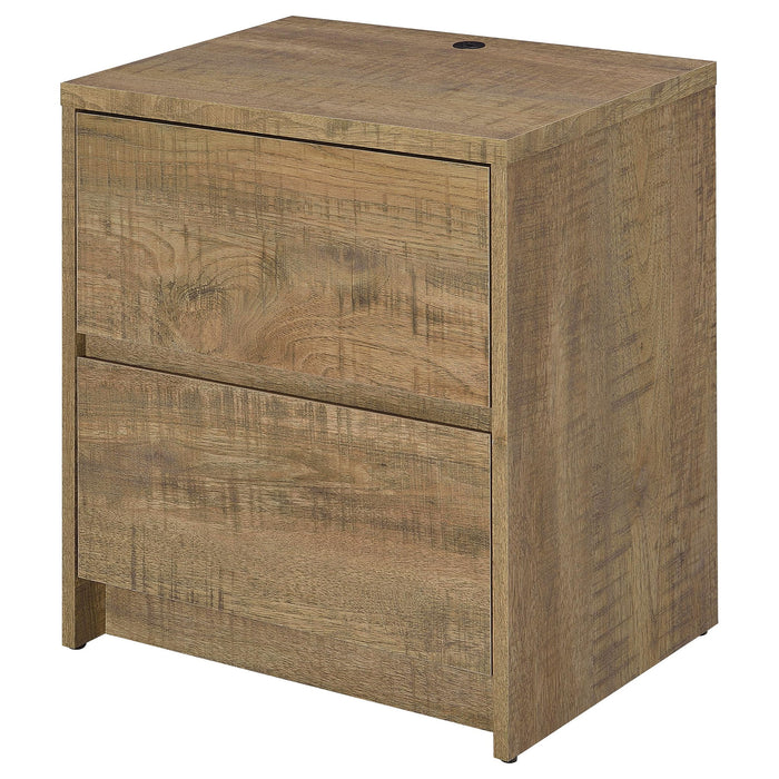Geary - 2 Drawer Nightstand With LED Lights And USB Charging Ports
