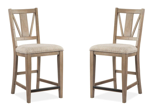 Paxton Place - Counter Chair With Upholstered Seat (Set of 2) - Dovetail Gray - Albert's Furniture (Wayne, MI)