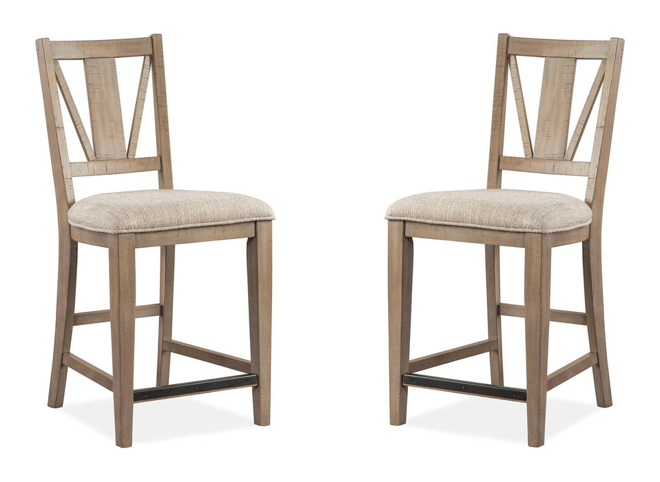 Paxton Place - Counter Chair With Upholstered Seat (Set of 2) - Dovetail Gray - Albert's Furniture (Wayne, MI)