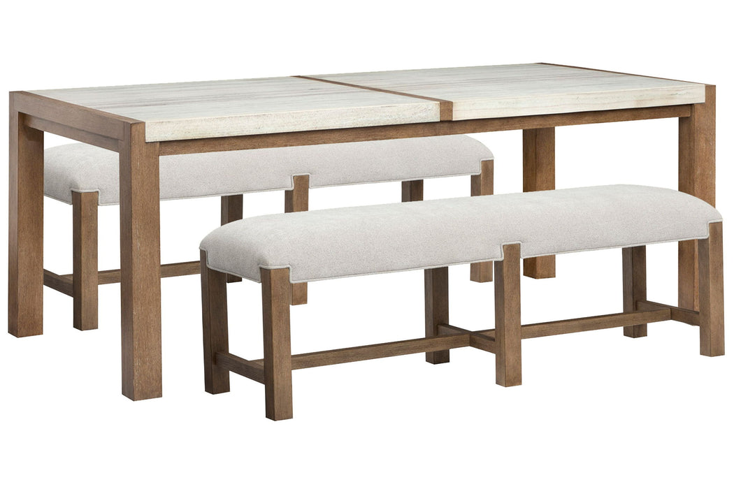 Plum Creek - 3 Piece Rectangular Dining Table Set