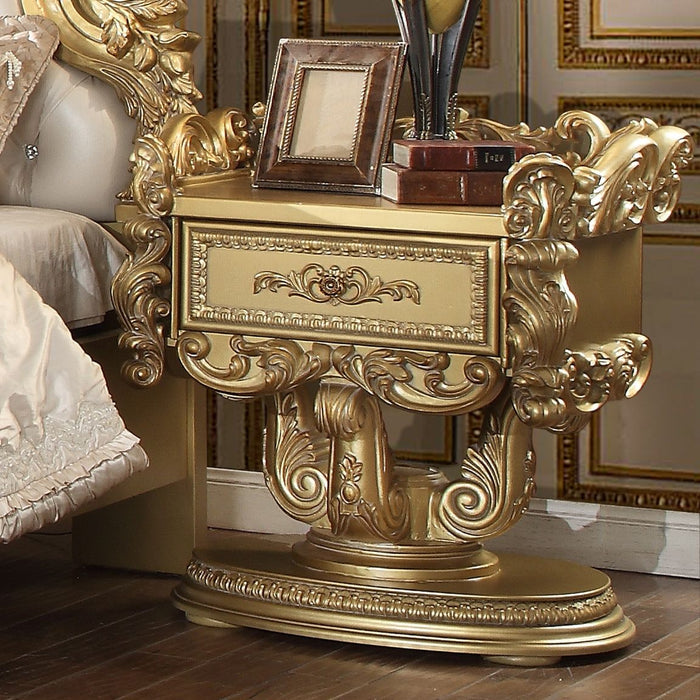 HD-8086 - Nightstand - Bright Gold