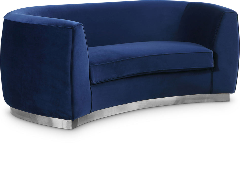 Julian - Loveseat with Chrome Base
