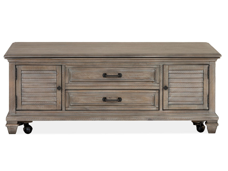 Lancaster - Lift Top Storage Cocktail Table (With Casters) - Dove Tail Gray