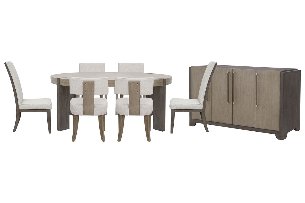Anderson Park - Round Dining Table Set With Klismos Chairs