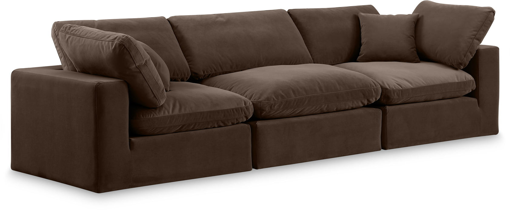 Comfy - Velvet Modular Sofa 3 Seats