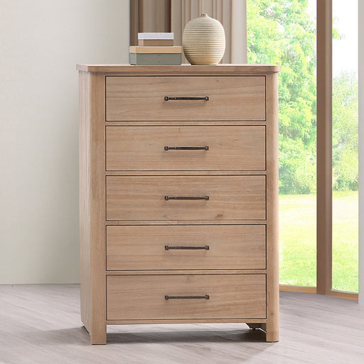 Anika - 5 Drawer Chest - Natural / Brown - Albert's Furniture (Wayne, MI)
