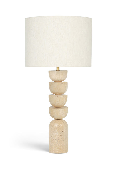 Opus - Linen Textured Fabric And Brass Table Lamp