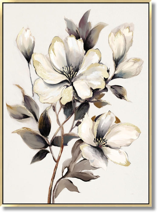 Ivory Bloom Serenade - 35" x 47" Framed Wall Art - Beige - Albert's Furniture (Wayne, MI)