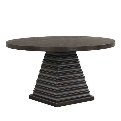 Plateau - 54" Round Dining Table - Top & Base - Dark Brown - Albert's Furniture (Wayne, MI)