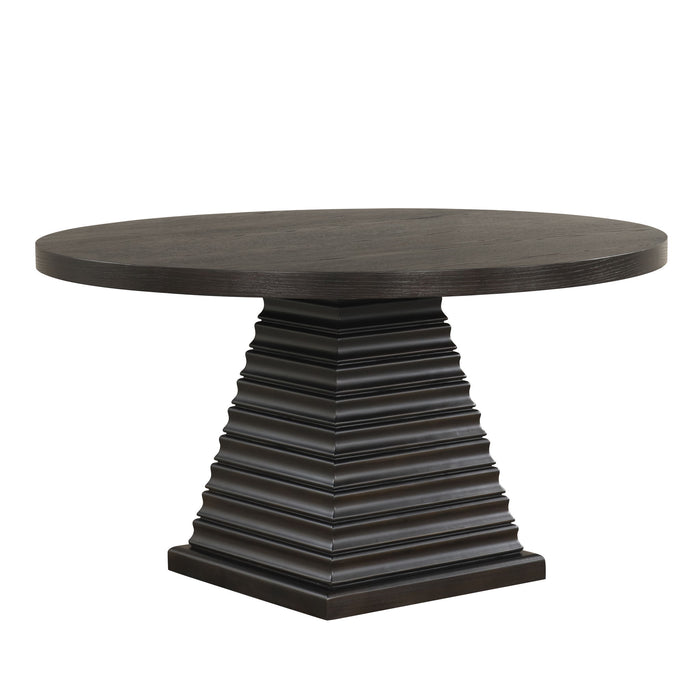 Plateau - 54" Round Dining Table - Top & Base - Dark Brown - Albert's Furniture (Wayne, MI)