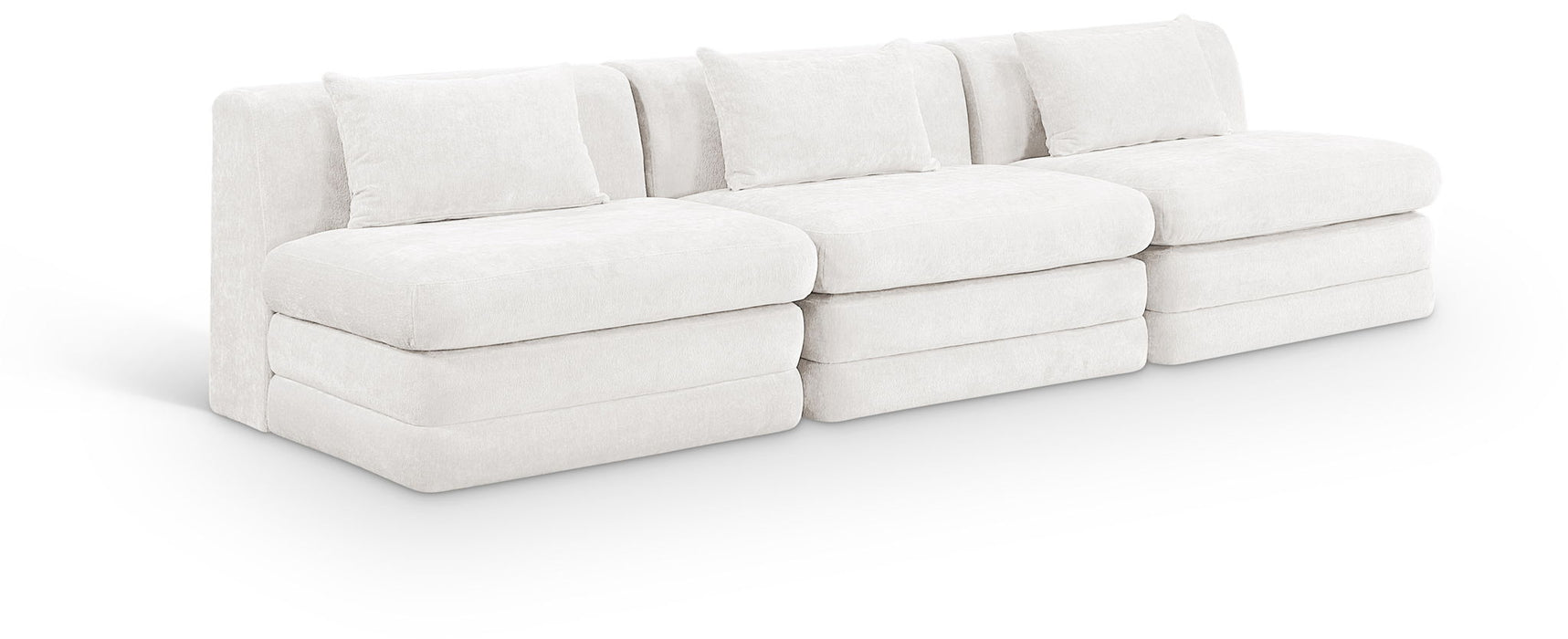 Stellar - 3 Piece 114" Upholstered Modular Armless Sofa
