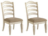 Realyn - Dining UPH Side Chair (Set of 2) - Ladderback - Chipped White - Albert's Furniture (Wayne, MI)